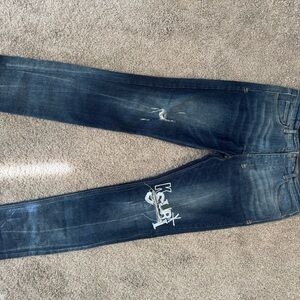 Ksubi Blue Denim with White Graphic Patch